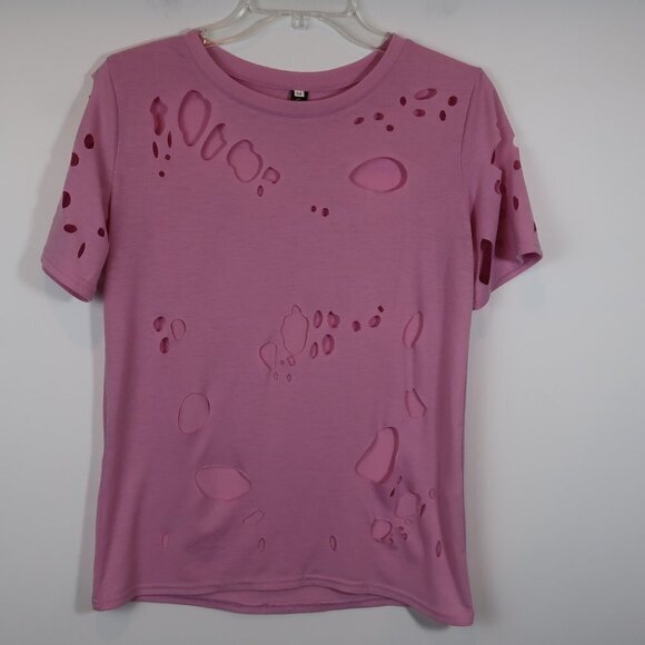 Bamboo Boy Pink Distressed T-Shirt Medium - Picture 9 of 11